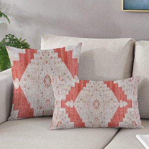 Coussin à imprimé aztèque en terre cuite : design antique pour une décoration chic et moderne, housse uniquement - Product Image 1