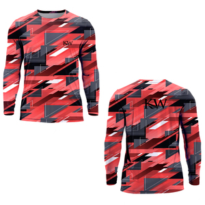 Camisetas de manga larga para hombre con estampado transpirable de secado rápido UPF50, camisetas de pesca, venta al por mayor, logotipo de diseño personalizado - Product Image 2