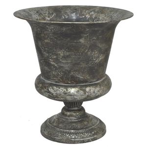 Florero decorativo de hierro y Metal con estilo, superficie texturizada intrincada, detalles antiguos desgastados, estilo clásico, boda hecha a mano - Product Image 5