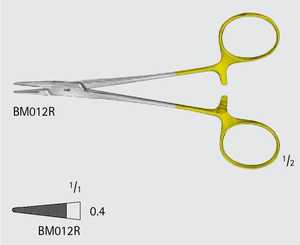 DuroGrip TC Halsey-Pince de maintien d'aiguille sécurisée plaquée or Chirurgie générale manuelle Porte-aiguilles Basis Instruments chirurgicaux - Product Image 2