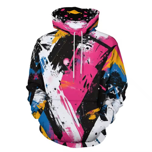Sweats à capuche en sublimation 100% coton, à capuche, en tissu éponge, pour l'hiver, pull-over, écologique, respirant, séchage rapide, léger, avec poche, personnalisable - Product Image 2