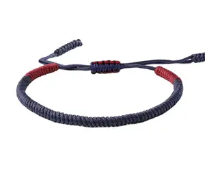 Pulsera o tobillera de cuerda de la suerte hecha a mano para hombres o mujeres-Pulsera de cuerda tibetana hecha a mano más vendida para hombres, Rop náutico