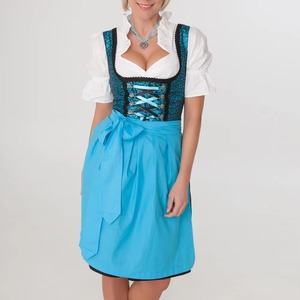 ชุดเดรส dirndl ของผู้หญิงสไตล์เยอรมันดั้งเดิมปรับแต่งได้เสื้อบาวาเรียแบบสั่งทำมีคุณสมบัติยาวสำหรับผู้ใหญ่ - Product Image 3