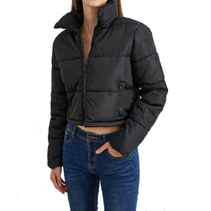 Abrigo acolchado corto para mujer de último diseño, chaqueta de invierno OEM, chaqueta de burbuja recortada de grado superior, abrigo informal - Product Image 1
