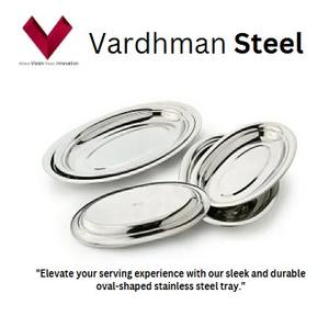 Fourniture directe d'usine Plateau ovale en acier inoxydable écologique Plat à poisson et assiette Plateau de service en métal - Product Image 2