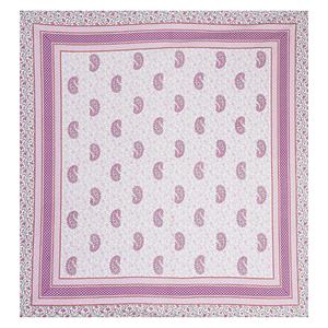 Soft Blush Paisley Floral Leaves Eco-friendly 200TC Cotton Bedsheet Set Elegant Border Premium Double Bed Bedding for Modern - Product Image 3