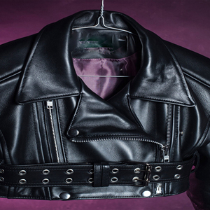 Blouson de moto en cuir d'agneau véritable pour femme - Léger, respirant, tricoté avec broderie - Product Image 6