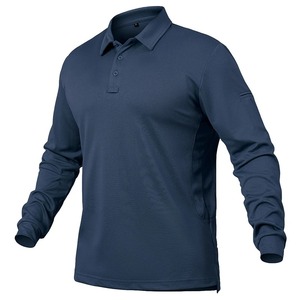 Polo à manches longues personnalisé OEM polo à manches longues vente en gros fournisseur d'impression de broderie en coton polyester mode décontractée pour hommes - Product Image 5