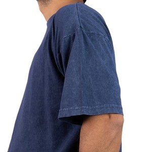 T-shirt surdimensionné pour hommes coupe régulière en coton 100% vieilli délavé à l'acide vintage personnalisé en gros - Product Image 3