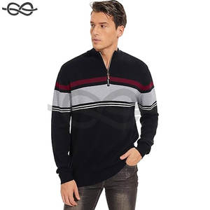 Sudadera térmica de invierno para hombre, con cremallera de un cuarto, forro polar tejido, transpirable, de secado rápido, manga larga. - Product Image 3