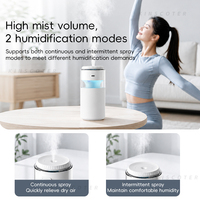 Mini humidificateur portable rechargeable 800 mAh, humidificateur d'air à brume froide, réservoir d'eau de 270 ml avec lumière nocturne colorée pour la maison et la voiture