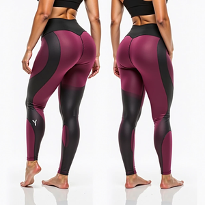Leggings Deportivos de Cintura Alta, Color Sólido, Secado Rápido, Compresión, para Mujer, para Correr, Fitness, Gimnasio, Transpirables, Ecológicos, Talla Grande - Product Image 1
