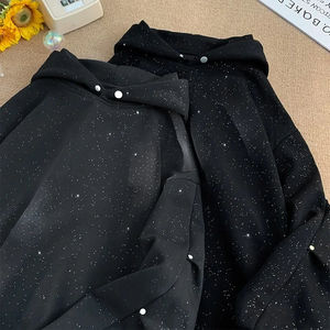 Sweats à capuche pour hommes en éponge française surdimensionnés avec fermeture éclair et lavage à l'acide 100% coton - Product Image 5