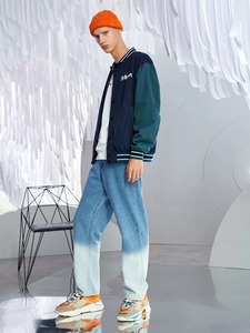 High Quality Custom Men's <b>Vintage</b> <b>Varsity</b> <b>Jacket</b> Wool Body Leather Sleeves Embroidered Logo Letterman <b>Jacket</b> - Product Image 4