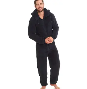 Pantalon Long à manches longues avec poches, Streetwear, pyjamas pour adultes, vêtements de maison, une pièce, Onesie pour hommes