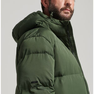 เสื้อแจ็คเก็ตขนเป็ดแบบหนามีปกตั้งสำหรับผู้ชายเสื้อโค้ทขนเป็ดแบบลำลองมีฮู้ดอบอุ่นสำหรับฤดูหนาว - Product Image 6