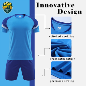 Kits de uniformes de fútbol de equipo con logotipo de sublimación Hombres Niños Camiseta de fútbol Venta al por mayor Tela ligera y duradera - Product Image 3