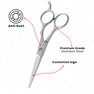 Ciseaux à cheveux professionnels, ciseaux à cheveux à marque privée, ciseaux de barbier en acier inoxydable, fournitures OEM par Bahasa Pro - Product Image 4