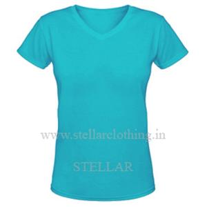 แหวนปั่นผ้าฝ้าย 100% ขายส่งธรรมดาย้อมสีทึบผสมขนาดเสื้อยืดแขนสั้นผู้หญิงผู้ผลิตเสื้อยืดเปล่า - Product Image 2