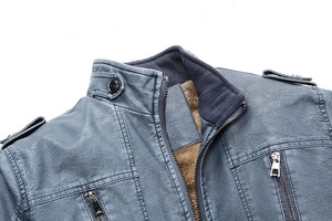 2024 meilleure qualité luxe Designer hommes polaire cuir veste Street Wear pour l'hiver avec fourrure de mouton - Product Image 4