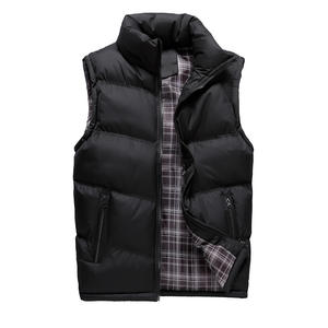 Wholesale Winter Outdoor Plus Size Men's Puffer Vest Stand Collar Lightweight <b>Coats</b> Quilted Sleeveless Jacket for Men - Product Image 5