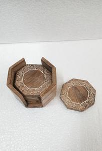 Les sous-verres élégants et résistants à la chaleur en noyer protègent vos surfaces en toute sécurité - Product Image 2