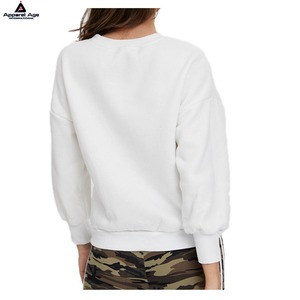 เสื้อสเวตเตอร์ผ้าฝ้ายพิมพ์ลายกราฟิกสำหรับผู้หญิงเสื้อ100% ไหล่ตก360กรัมน้ำหนักเบาเสื้อผ้าแนวสตรีท - Product Image 6