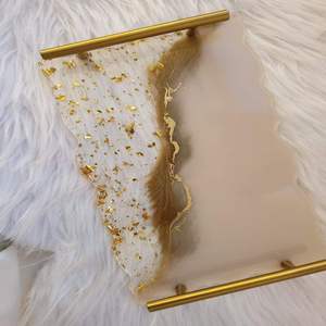 Plato de resina hecho a mano, diseño moderno y vibrante, perfecto para fiestas de entretenimiento con estilo, celebraciones o decoración del hogar - Product Image 5