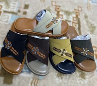 Remarquable Babouche Arabe Homme en Cuir Synthétique Premium, Sandale Antidérapante à Semelle Souple PU, Idéale pour Usage Quotidien en Arabie Saoudite