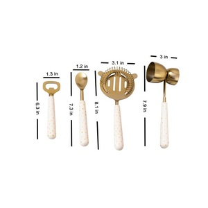 De luxe En Métal et Résine Bar Outils Ensemble Avec Mat Polonais À Faible Coût Argent Couleur Métal Bar Outils Ensemble De 4 Pour Bar Accessoires - Product Image 6