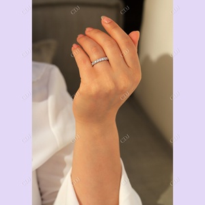 Joyería de lujo de moissanita, banda de boda de 3MM, forma redonda, joyería antigua, nuevo diseño para boda, precio al por mayor - Product Image 4