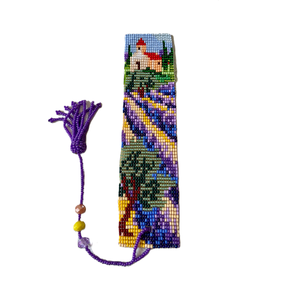Customized Seed Beaded Embroidery Bookmarks with logo Design Handmade Seed <b>Bead</b> Embroidered Bookmarks for Gifts Beaded Bookmark - Product Image 6