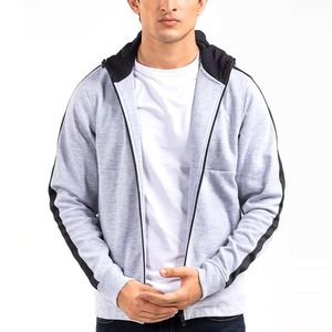 2024 entrenamiento personalizado Jogging cómodo cremallera sudaderas con capucha de alta calidad 100% algodón pulóver logotipo personalizado francés Terry sudaderas con capucha en blanco - Product Image 1
