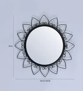 Miroir mural décoratif rond design contemporain pour la décoration murale du salon et de la chambre à coucher à des prix abordables - Product Image 5