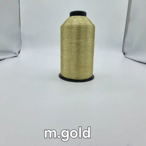 Fil de nylon Zari haute ténacité SHREE VIDHATA JARI 110D 5900 MTR pour l'industrie textile, fil à broder métallique texturé M-GOLD - Product Image 3