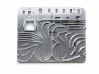 Plaque en aluminium usinée CNC 5 axes complexe avec canaux internes, tolérance stricte ±0,005 mm