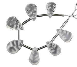 7 piezas de piedra Natural de cuarzo transparente, joyería en forma de pera, piedra blanca, estilo único - Product Image 1