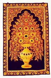 ผ้าปักลายซารีรูปสี่เหลี่ยมผืนผ้าสำหรับตกแต่งบ้าน เป็นมิตรกับสิ่งแวดล้อม ทนทาน ผลิตจากผ้าฝ้าย 100% - Product Image 4