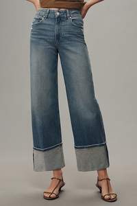 Haute qualité femmes pantalons et pantalons jambes larges Palazzo bleu Denim Slim Fit Vintage décontracté mode ventes entières - Product Image 5