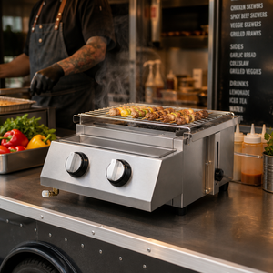 Parrilla de Gas LPG Comercial para Barbacoa, Parrilla de Sobremesa para Kebab, Shawarma, Restaurante de Oriente Medio, Cafetería - Product Image 5