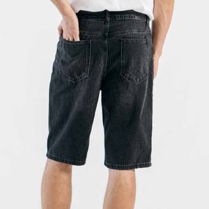 Shorts de sport décontractés en denim 100% de haute qualité, taille mi-haute, unis, respirants, avec logo personnalisé, coupe ample, poches décoratives, vente en gros 2026 - Product Image 3