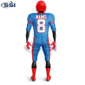 Uniformes de Fútbol Americano Personalizados al por Mayor para Adultos, Conjunto de Jersey con Serigrafía, Transpirable, 100% Poliéster - Product Image 3