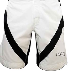 Unisex MMA Boxing <b>Shorts</b> | Breathable <b>Black</b> & White Workout <b>Shorts</b> for Men & <b>Women</b> - Product Image 2