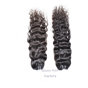 100% luxe temple indien faisceaux de cheveux humains Extensions bouclées cuticule aligné douceur sans produits chimiques Double dessiné plat trame cheveux - Product Image 3