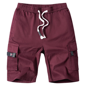 Short cargo vintage 100% coton pour hommes et femmes, respectueux de l'environnement, taille élastique, coupe décontractée, couleurs personnalisées - Product Image 4