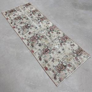 Turkish Vintage Rug, 2.3x6.1 ft <b>Runner</b> Rug, <b>Red</b> Brown Plants & trees Rug - Product Image 3