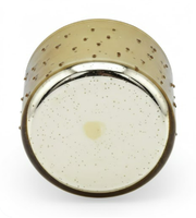 Porte-bougie en métal doré fait main, écologique, résistant à la chaleur, avec forme droite et impression offset