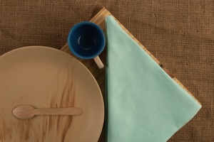 Serviettes de luxe 100% coton avec design tissé brodé Aqua moderne pour les mariages cuisine avion et restaurant hôtels utilisation - Product Image 6