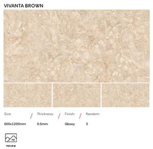 Azulejos de Porcelana para Baño y Balcón, Estilo Clásico Indio Antiguo, 600x1200mm, Brillante, Antideslizante, de Alta Calidad - Product Image 4