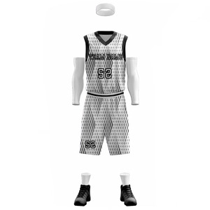 Uniformes de basket-ball pour jeunes hommes grande taille 100% polyester vente en gros uniformes de sublimation - Product Image 3